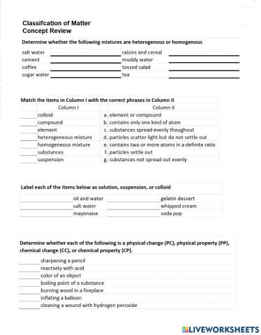 Ps-01-12-Classification of Matter Review-2