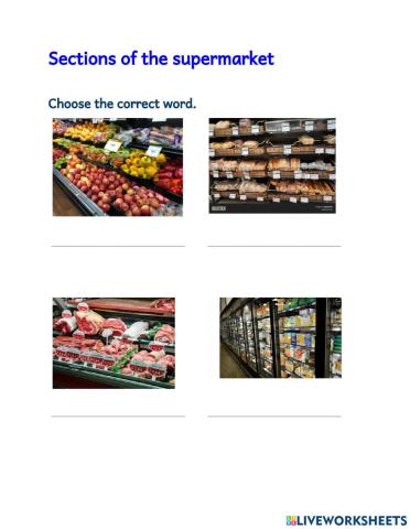supermarket sections 