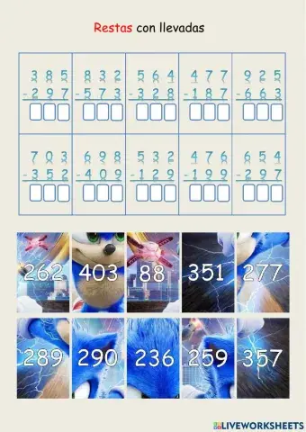 Restas con llevadas