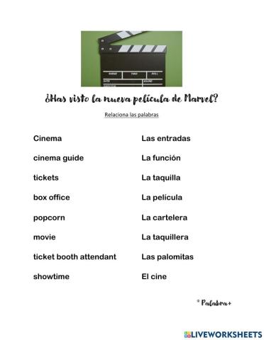 Spanish movie vocabulary