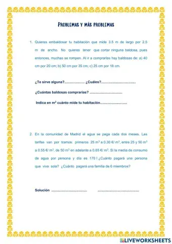 Problemas medidas longitud, superficie y volumen