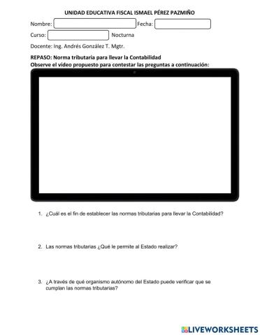 Normas tributarias para llevar Contabilidad