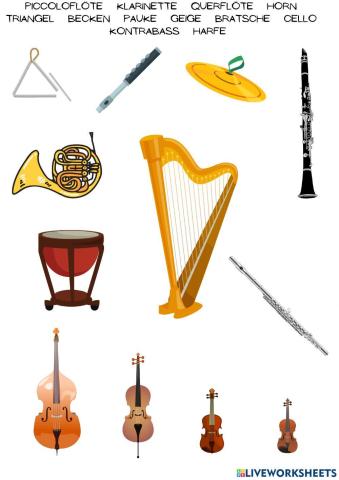 Die Moldau - Instrumente
