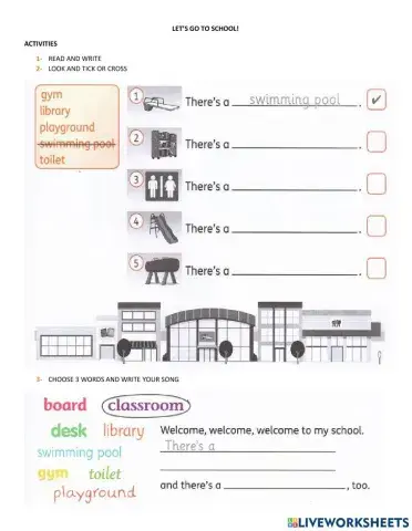 Let's go to school activities