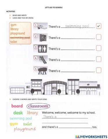 Let's go to school activities