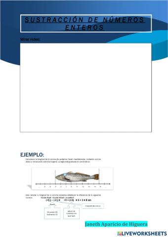 Sustracción de Números Enteros