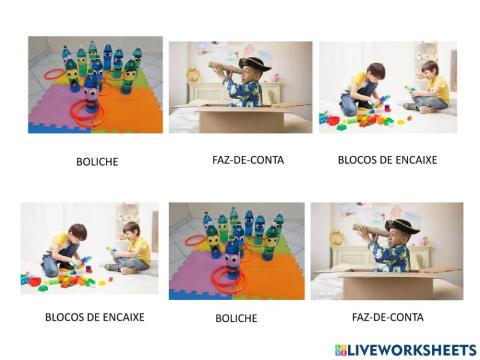 Ligar as brincadeiras iguais