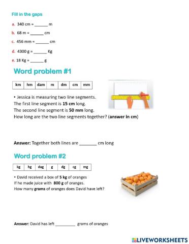 Converting units of measurement