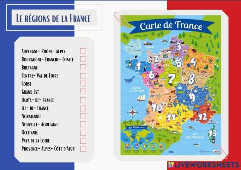 Les régions de la France