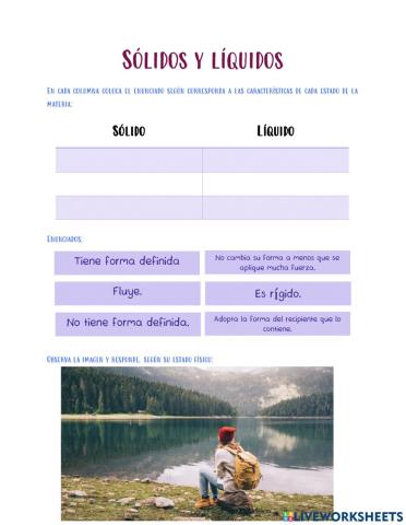 Sólidos y líquidos
