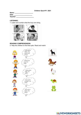 Quiz 1 Children