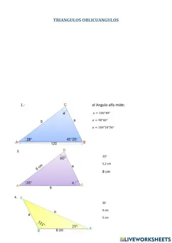 Triangulos oblicuangulos