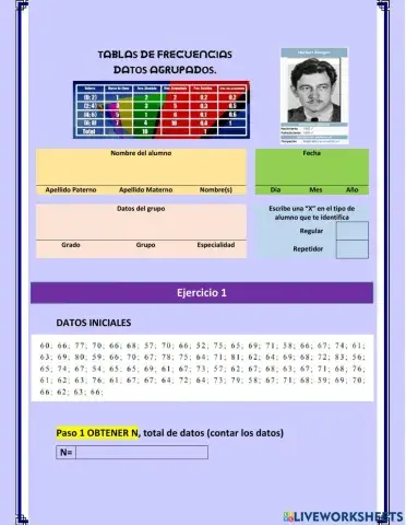 Tabla de frecuencia con datos agrupados