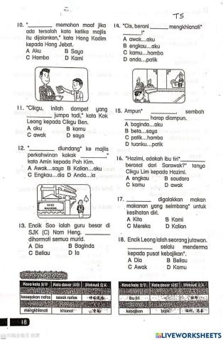 Kata Ganti Nama Diri