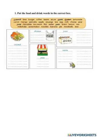 Food - handout 1 - 3A 19-5