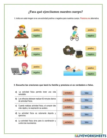 1°Ciencias naturales: actividades que ayudan a que tu tu cuerpo esté sano 22.04.2021