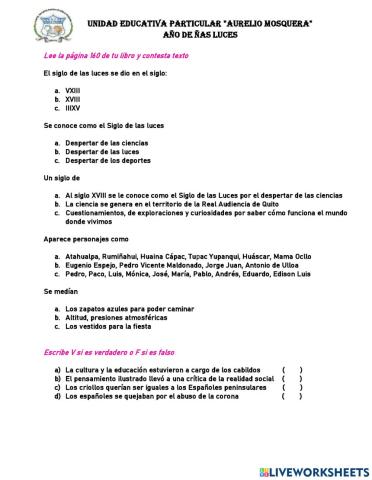 El siglo de las Luces