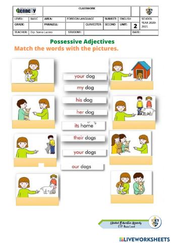 Possessive Adjectives