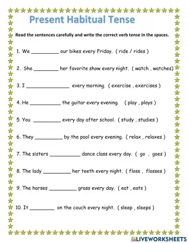 Grammar - Present Habitual Tense