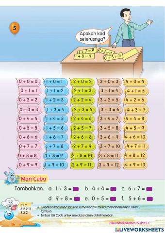 Matematik latihan operasi tambah