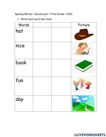 Spelling words