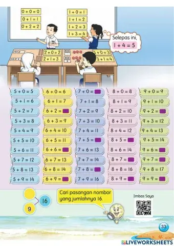 Matematik latihan operasi tambah