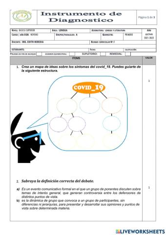 Prueba de diagnostico 9NO