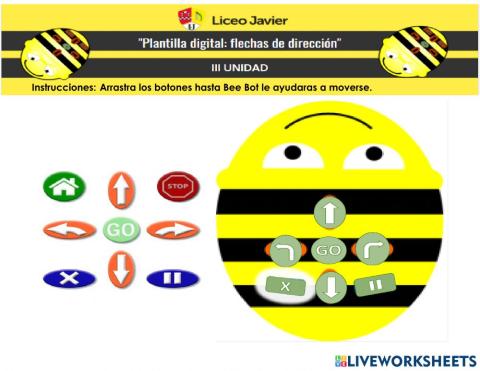 Plantillas digitales de Bee Bot