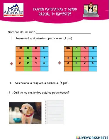 Examen parcial 3º trimestre