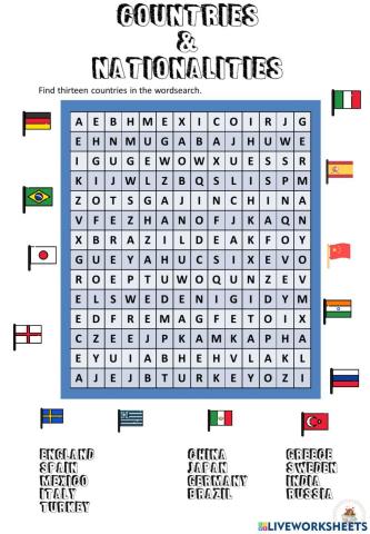 Countries & Nationalities