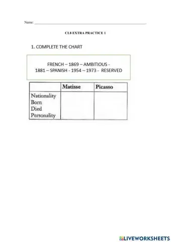 CL8 Extra Practice 1