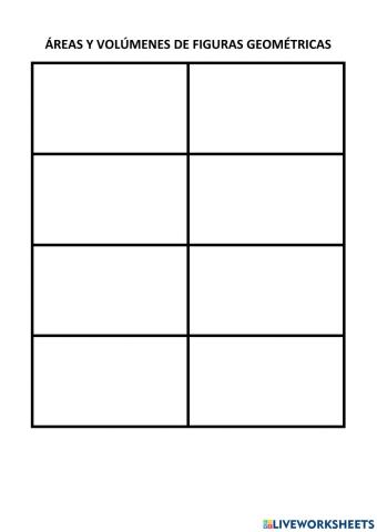 Áreas y volúmenes de figuras geométricas