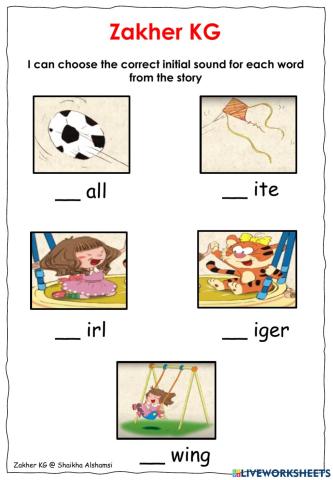 Intial Sounds - Story Words