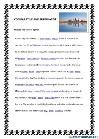 Comparative  and superlative