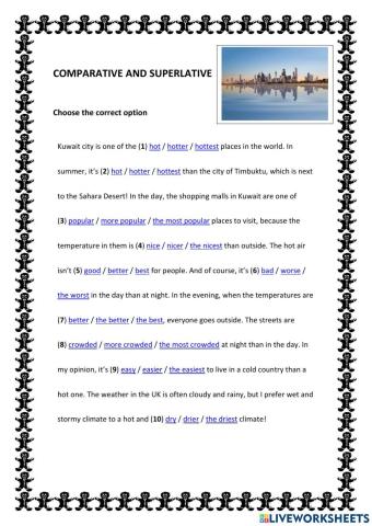 Comparative  and superlative