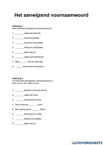 Aanwijzend  voornaamwoord