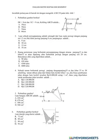 Evaluasi segi 4 dan segi 3