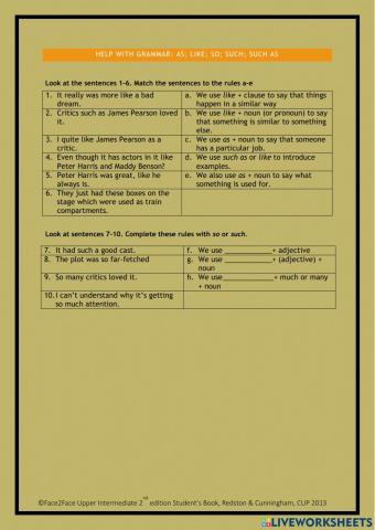 So, such, such as, like, as