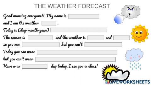 The weather forecast