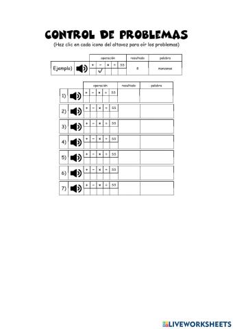 Control Problemas Nivel I
