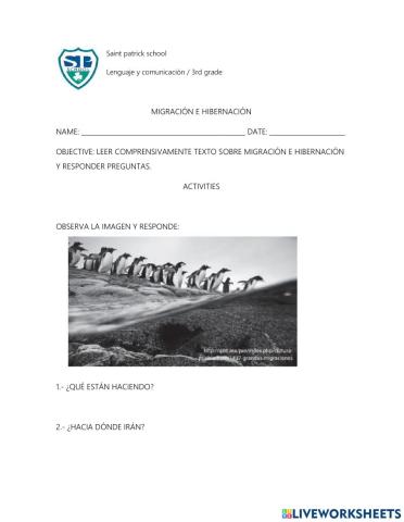 Migración e hibernación