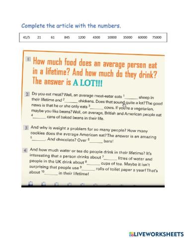 How much how many reading