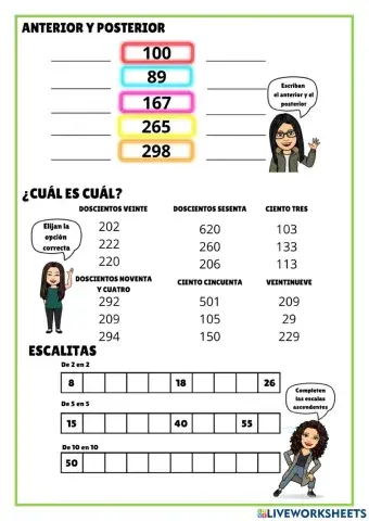 Practicamos numeración