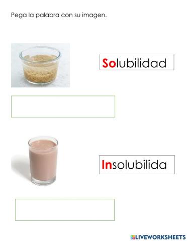 Solubilidad e insolubilidad