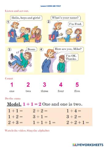 Lesson 3 How are you?