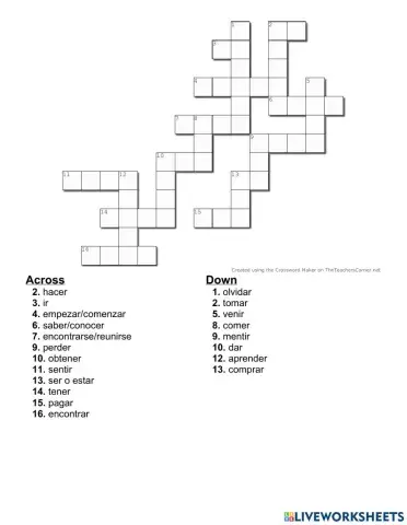 Verbs 1 - Vocabulary