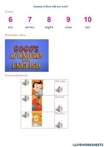 Lesson 4 How old are you?