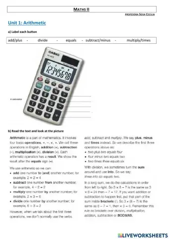 Class 1: Arithmetics