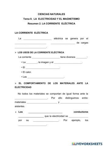 La corriente eléctrica