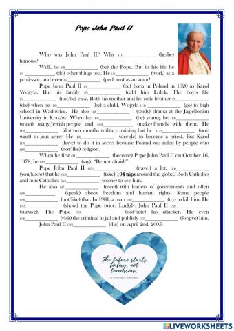 John Paul II - past simple